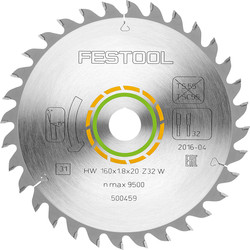 Festool HK(C)55 Saw Blade 160 x 1.8 x 20mm Fine Tooth
