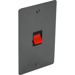 Axiom / Flat Plate Black Nickel 45A DP Switch Tall