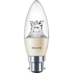 Philips LED Warm Glow Dimmable Candle Lamp 6W BC (B22d) 470lm