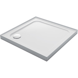 Mira Flight Low Square Shower Tray with Corner Waste 760 x 760mm 4 Upstands