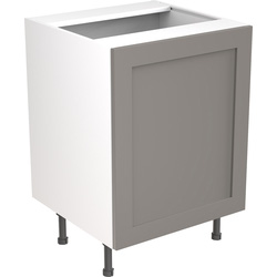 Kitchen Kit Flatpack Shaker Kitchen Cabinet Base Sink Unit Ultra Matt Dust Grey 600mm