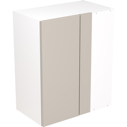 Kitchen Kit Flatpack Slab Kitchen Cabinet Wall Blind Corner Unit Super Gloss Light Grey 600mm