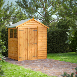 Power / Power Overlap Apex Shed 4' x 6' Double Doors