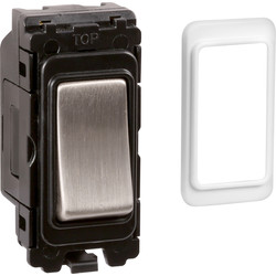 Wessex Electrical / Wessex Brushed Stainless Steel Grid Switch