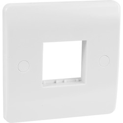 Scolmore Click Click Mode Grid Front Plate 1 Gang 2 Grid - 56280 - from Toolstation