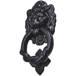 Old Hill Ironworks Old Hill Ironworks Door Knocker 90mm Lion Head - 56284 - from Toolstation