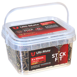 Ulti-Mate Stick-Fit Woodscrews Tub 4.0 X 30mm