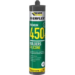 Everbuild Premium+ 450 Builders Silicone 300ml White - 56400 - from Toolstation