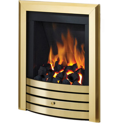 Be Modern Flare Slimline Manual Control Gas Fire 16" Inlet - Brass Fascia