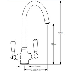 Reginox Dual Lever Kitchen Sink Mono Mixer Tap