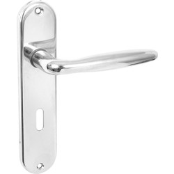 Urfic Rouen Door Handles Lock Polished Chrome - 56804 - from Toolstation
