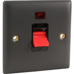 Power Pro Power Pro Anthracite 45A DP Switch Neon - 56813 - from Toolstation