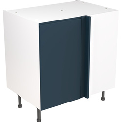 Kitchen Kit Flatpack J-Pull Kitchen Cabinet Base Blind Corner Unit Ultra Matt Indigo Blue 800mm