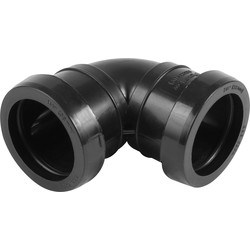 Aquaflow Push Fit Bend 40mm x 90° Black - 57150 - from Toolstation
