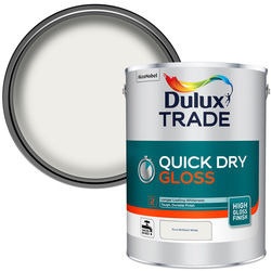 Dulux Trade / Dulux Trade Quick Dry Gloss Paint Pure Brilliant White 5L