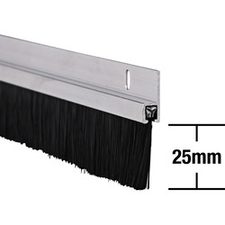 White Self Adhesive Door Draught Excluder Bottom Brush Bar Strip 25mm Seal 