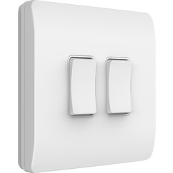 Culina Twin Kinetic Slim Grid Switch Dimmable White