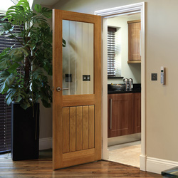 JB Kind / Thames Half Light Oak Glazed Internal Door Pre-Finished 35 x 1981 x 838mm