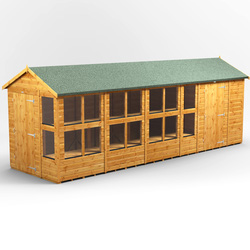 Power Apex Potting Shed Combi including 6ft Side Store 20' x 6'