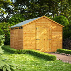 Power Security Apex Shed 12' x 10' Double Doors
