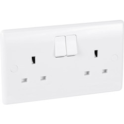 BG / BG 13A Low Profile Switched Socket 2 Gang Double Pole