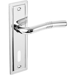 Urfic Nevada Door Handles Lock Polished - 58332 - from Toolstation