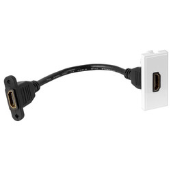 Euro Module HDMI Outlet White - 59063 - from Toolstation