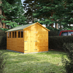 Power / Power Apex Shed 12' x 8' - Double Doors