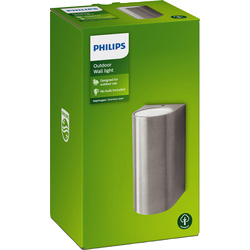 Philips / Philips Nightingale IP44 Wall Lantern Stainless Steel