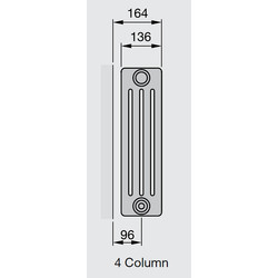 Arlberg 4-Column Horizontal Radiator