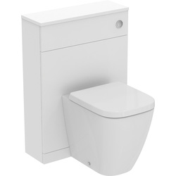 Ideal Standard i.life S Compact Matt White WC Unit and Worktop with Back to Wall Toilet and Soft Close Seat 600mm