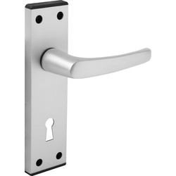 Aluminium Black End Cap Door Handles Lock Satin