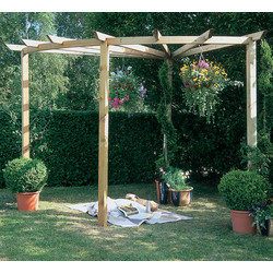 Forest / Forest Garden Radial Pergola 90° 249cm (h) x 275cm (w) x 275cm (d)