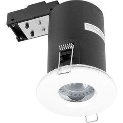 Meridian Lighting LED 5W COB Fire Rated IP65 GU10 Downlight White 330lm - 60146 - from Toolstation