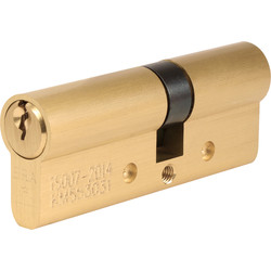 ERA ERA 1 Star 6 Pin Double Euro Cylinder 35-45mm Brass - 60243 - from Toolstation