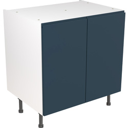 Kitchen Kit Flatpack J-Pull Kitchen Cabinet Base Unit Ultra Matt Indigo Blue 800mm