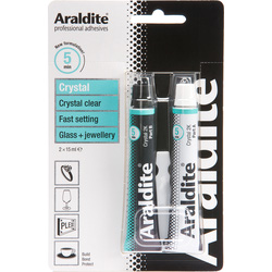 Araldite Crystal Tubes Epoxy Adhesive 2 x 15ml
