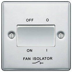 BG Polished Chrome Fan Isolator Switch