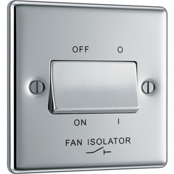 BG BG Polished Chrome Fan Isolator Switch 10A 3 Pole - 60487 - from Toolstation