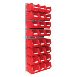 Barton Steel Louvre Panel with Red Bins