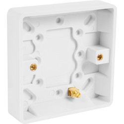 Wessex White Moulded Surface Box 1 Gang 16mm
