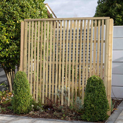 Forest / Forest Garden 1.8m x 1.8m Pressure Treated Vertical Slatted Screen 180cm(h) x 180cm(w) x 4.5cm(d)