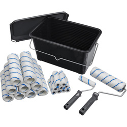 Pinnacle / Pinnacle Professional 23 Piece Polyester/Acrylic Blue Stripe Trade Scuttle & Roller Set 