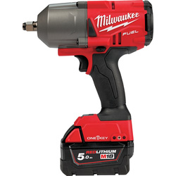 Milwaukee M18 ONEFHIWF12-502X ONE-KEY FUEL High Torque 1/2" Impact Wrench with Friction Ring 2 x 5.0Ah