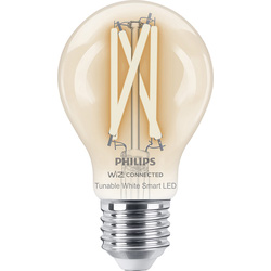 Philips WiZ LED Clear Filament Tunable White Smart Light Bulb A60 E27 60W