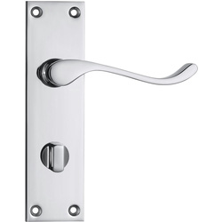 Lockworks / Lockworks Victorian Scroll Door Handle Bathroom Polished Chrome