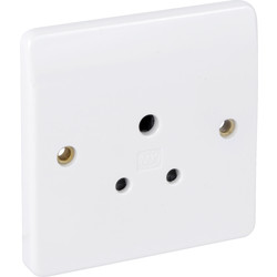 MK MK Unswitched Socket 1 Gang 5A Round Pins - 61631 - from Toolstation