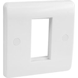 Scolmore Click Click Mode Data Face Plate 1 Gang 1 Module - 62015 - from Toolstation