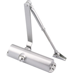 Eclipse Eclipse Template Adjustable Overhead Door Closer Size 2-4 Silver - 62383 - from Toolstation