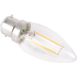 Meridian Lighting LED Filament Candle Lamp 2W BC 230lm A++ - 62508 - from Toolstation
